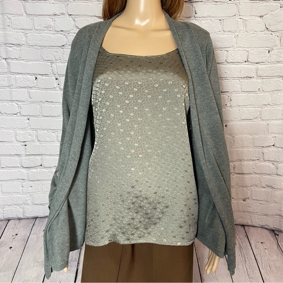 Elementz Grey Cardigan With Attached Tank Top Size M - Picture 3 of 15